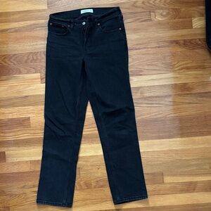 Abercrombie Women's Straight Leg Black Jeans